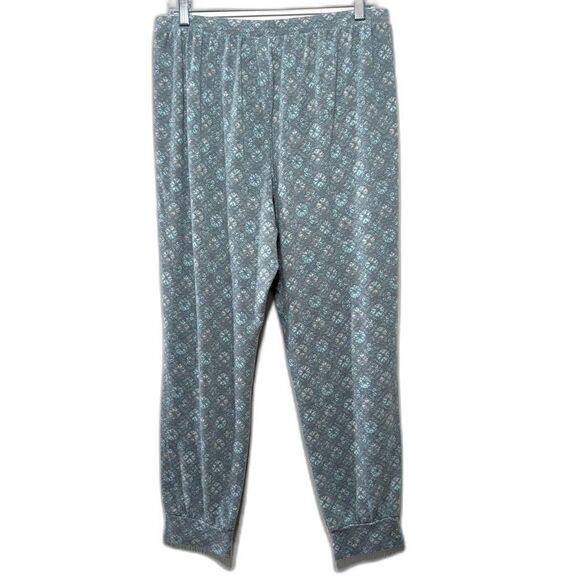 Sonoma PJ Stretch Soft Jogger Pajama Pants Gray Blue Floral Print Size Large - Picture 6 of 6